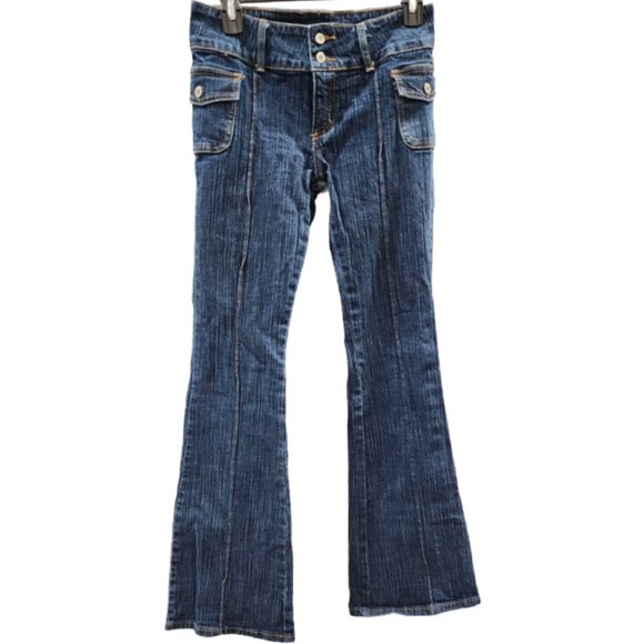Brandy Melville Agatha Jeans one size  Distressed Blue - Picture 1 of 6